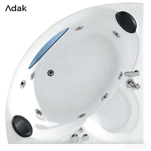 Bañera de <span class=keywords><strong>Hidromasaje</strong></span> Acrílica Independiente con Masaje de Aire, Diseño Moderno en Color Blanco - Product Image 5