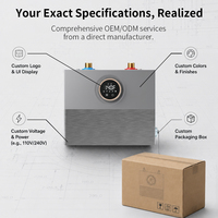 Chauffe-eau électrique instantané sans réservoir avec vanne de régulation de débit, connectivité Wi-Fi intelligente, compact, à installer sous comptoir, chauffe-eau instantané type Geyser