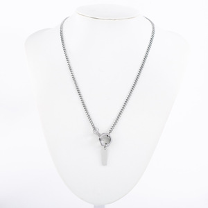 yunnique Geometric Stainless Steel Pendant <b>Necklace</b> With Pave Setting Diamond <b>Ring</b> For Men And Women Gift Jewelry - Product Image 2