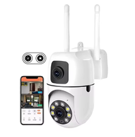 Kamera Keamanan Wi-Fi V380 Pro 2MP Lensa Ganda dengan Deteksi Manusia, PTZ, Penyimpanan Cloud, dan Penglihatan Malam