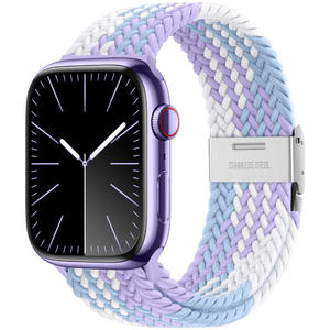 Bracelet de montre intelligent tissé en nylon Ultra2 compatible avec Apple S9 & IWatch 9 8 7 6 5 4 caractéristiques boucle à boucle - Product Image 1