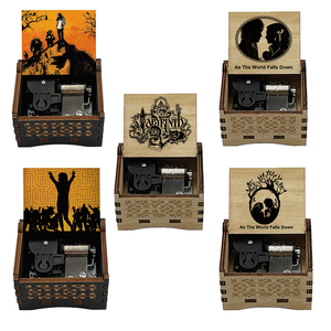 A medida que el <span class=keywords><strong>mundo</strong></span> se cae Caja de música de viento de madera 18 Notas Recuerdo especial para regalos de Navidad familiares - Product Image 1