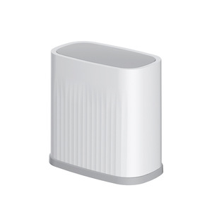 Poubelle en forme de D Jieyang 15L avec couvercle et bouton poussoir, pour usage intérieur, style crème, grande capacité - Product Image 2