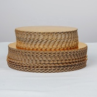 Plateau de Présentation Rond Jetable pour Pâtisseries et Gâteaux 16/26/32 cm, Planches de Base en Carton Doré pour Cupcakes et Desserts d'Anniversaire