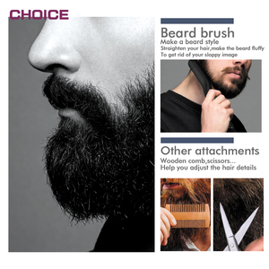 Nouveau kit de toilettage de la barbe <span class=keywords><strong>à</strong></span> marque privée, ensemble de peignes chauffants pour lisser la barbe, <span class=keywords><strong>brosse</strong></span> <span class=keywords><strong>à</strong></span> <span class=keywords><strong>cheveux</strong></span> <span class=keywords><strong>électrique</strong></span> ionique pour hommes - Product Image 3