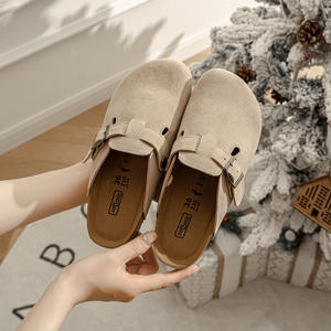 2025 <span class=keywords><strong>donna</strong></span> <span class=keywords><strong>in</strong></span> vera pelle scamosciata <span class=keywords><strong>sughero</strong></span> zoccoli Mules scarpe con plateau prezzo di fabbrica abbigliamento estivo stampato mezza <span class=keywords><strong>ciabatte</strong></span> taglia 43 - Product Image 3