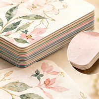 Ensemble de cartes d'affirmation personnalisées motivantes avec des cartes inspirantes et un design floral aquarelle pour la motivation mentale quotidienne