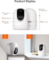 Caméra pour bébé Wifi intérieure CloudEdge avec connexion Bluetooth, audio bidirectionnel pour la sécurité à domicile