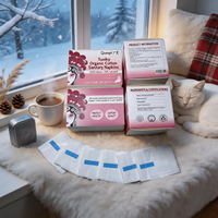 Protège-slip jetable en coton biologique Guangni, super absorbant, avec ailettes, respirant, pour usage nocturne, protection anti-fuites, hygiène féminine pour femmes