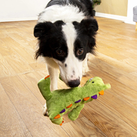 Jouet pour chien REX en peluche durable avec dinosaures en peluche grinçants et garde à mâcher écologique et papier froissé