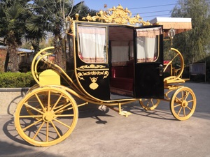 Carroza Real de Lujo con Esculturas, Vehículo Eléctrico para Bodas y Turismo, Carruaje para Parque de Atracciones en Venta - Product Image 2