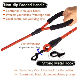 C & C Tali Nilon Pelacakan Berlari Mendaki Gunung Besar Tali Anjing Peliharaan Pegangan Lembut Reflektif - Product Image 6