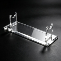 Soporte de exhibición horizontal de acrílico transparente para espadas, katana, wakizashi, exhibidor de escritorio para espadas samurái