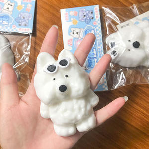 Jouets de décompression souples en forme de chiot de dessin animé amusant, jouets fantaisie Taba Squishy unisexe, jouet à presser en TPR pour chien, vente en gros - Product Image 3