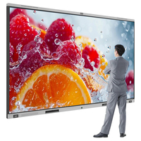 Tableau blanc interactif LCD 4K de 75 pouces, écran d'enseignement numérique, cadre blanc