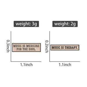 Épinglette en émail « La musique est ma thérapie », citations personnalisées, « La musique est la médecine de l'âme », broches, badge de revers, bijoux, cadeaux pour amis - Product Image 6