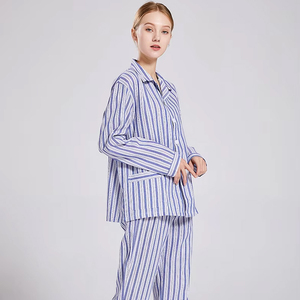 Ropa de Hospital para <span class=keywords><strong>Mujer</strong></span>, <span class=keywords><strong>Pijama</strong></span> de Algodón Puro con Tela Dobby, Manga Corta, Traje de Manga Larga, Modelo Holgado para Hospitalización - Product Image 6