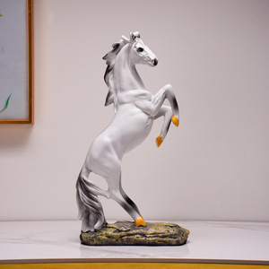 งานประดับตกแต่งม้าเรซิ่นศิลปะลึกลับ ของตกแต่งตามหลักฮวงจุ้ย ของขวัญสำหรับโต๊ะทำงาน งานฝีมือ - Product Image 2