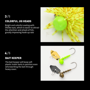 WEI 10g 45mm plongée lèvre métal Spinner tête de gabarit leurre appâts artificiels pêche océan bateau poisson-chat marlin brochet morue carpe <span class=keywords><strong>perche</strong></span> - Product Image 6