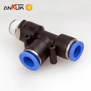 3-way T-type pneumatic high-pressure hose pneumatic multi-connector quick connector