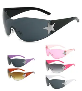 Ins 독점 선글라스 다채로운 그라디언트 PC 맞춤형 브랜드 여성 대형 고품질 맞춤형 스타 선글라스