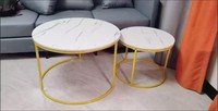Table basse ronde rétractable haut de gamme, ensemble de tables à thé extensibles simples pour salon, salle de réception, maison de location