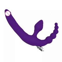 Masseur anal vibrant étanche pour adultes, balle vibrante, plug anal, trois têtes, gode, masseur sans sangle, jouets sexuels