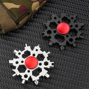 Xách tay thép không gỉ 23 1 bông tuyết Fidget <span class=keywords><strong>Spinner</strong></span> đa công cụ cờ lê bao gồm mở chai tuốc nơ vít tập tin Lưỡi kìm - Product Image 1