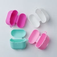 Casing Earphone PC Keras dengan Gantungan Kunci Logam Anti-jatuh Tahan Banting untuk Airpods 3, Casing untuk Air Pro 2