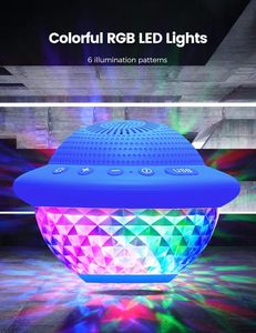Yüzen Havuz Sıcak Küveti Plastik Hoparlörlü RGB LED Işıklar IPX7 Su Geçirmez 10W Stereo Dahili Mikrofon - Taşınabilir Duş Plaj - Product Image 4