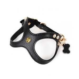 Minerva OEM/ODM di fascia alta In pelle elegante con strass In osso decorazione passo In Pet <span class=keywords><strong>Dog</strong></span> imbracatura guinzaglio coordinato collare Set - Product Image 5