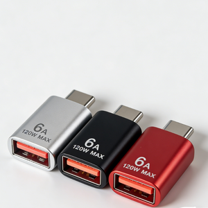 Adaptateur USB-C Mâle vers USB-A Femelle 6A 120W DC en Alliage d'Aluminium, Meilleure Vente pour <span class=keywords><strong>iPhone</strong></span> <span class=keywords><strong>14</strong></span> <span class=keywords><strong>Pro</strong></span>, 12 <span class=keywords><strong>Pro</strong></span>, <span class=keywords><strong>Pro</strong></span> 2, Caméras et Barres Sonores - Product Image 6