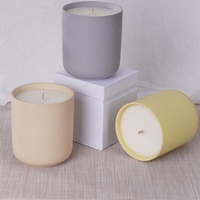 Bougie en céramique artisanale de qualité supérieure, réutilisable, durable, personnalisable, non toxique, parfumée, avec coffret cadeau haut de gamme