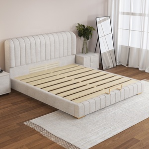Meubles de chambre à coucher à la mode beauté luxe 180x200 king size <span class=keywords><strong>tissu</strong></span> en bois lits en similicuir rembourrés avec rangement - Product Image 4