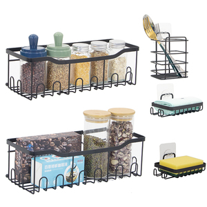 5 Pack Bathroom Kitchen Hardware Accessories Shower <strong>Shelves</strong> Rack Decoration From <strong>Uk</strong> Shower Accessories and Faucets - Product Image 1