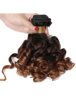 Cheveux bouclés africains de qualité supérieure, boucles rideau, 4/30, cheveux humains brésiliens vierges Remy, tissage ombré, ondulations naturelles, lots épais