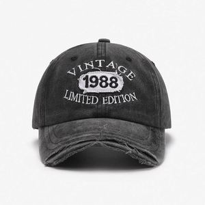 Vente en gros Casquette de baseball Gorras d'extérieur en coton lavé brodé Chapeaux de baseball en détresse avec logo personnalisé - Product Image 2