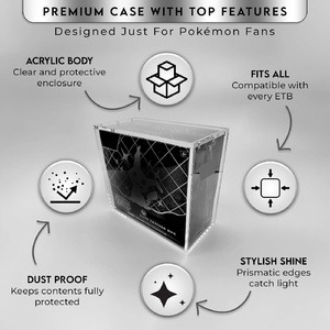 Pockmoned thu gom hộp lưu trữ TCG tăng cường Hộp bảo vệ trường hợp Stackable Acrylic từ trường hợp tương thích - Product Image 3