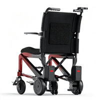 Fauteuil roulant électrique pliable léger de 11 kg avec batterie 6 Ah en fibre de carbone intégrale, moteurs 150W*2, vitesse de 4,5 km/h