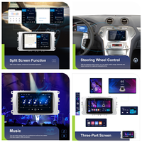 Hikity Radio mobil Android Ford Focus, untuk Ford Focus s-max Mondeo Galaxy c-max Radio mobil 7 ''4 + 64G Audio mobil nirkabel CarPlay Android Auto GPS WIFI OEM