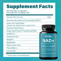Complément BSTBIO Urolithin-A Complex NAD Coenzyme Q10 Resveratrol 500mg Capsules d'Urolithin A
