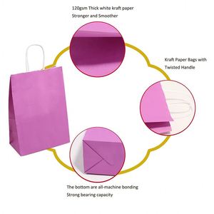 Kraft Paper Gift <b>Bags</b> with Handles Retail Shopping <b>Bags</b> Thanksgiving Celebrations Gift <b>Bags</b> Supermarket Grocery Paper <b>Bag</b> - Product Image 3