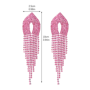 <span class=keywords><strong>Orecchini</strong></span> di diamanti <span class=keywords><strong>color</strong></span> <span class=keywords><strong>corallo</strong></span> alla moda stile scintillante borchie di cristallo da ragazza gioielli in rame per matrimoni - Product Image 5