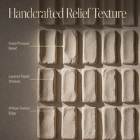 Peinture murale artisanale Japandi Wabi Sabi à texture tissée neutre sur toile pour la décoration minimaliste de chambre Zen ou Spa