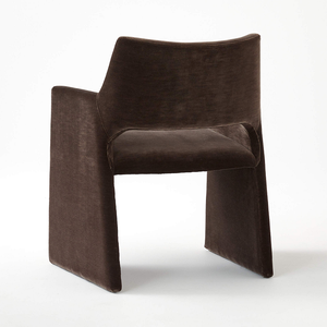 Sedia da Pranzo in Stile Americano con Telaio in Compensato, Schiuma ad <span class=keywords><strong>Alta</strong></span> Densità e Rivestimento in Velluto per Sala da Pranzo - Product Image 3