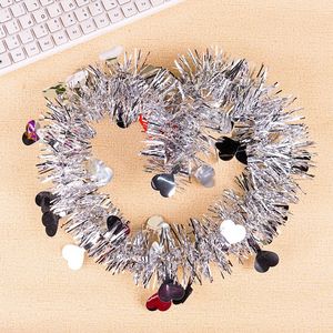 Vente chaude fête de noël <span class=keywords><strong>anniversaire</strong></span> décoration 2 M amour coeur couleur rayures hauts danse <span class=keywords><strong>salle</strong></span> de mariage guirlande ruban coloré - Product Image 3