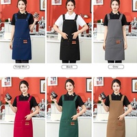 Tablier de Serveur pour Restaurant Occidental, Boulangerie et Bar, Vêtement de Travail en Toile, Broderie/Impression de Logo Personnalisé, Tablier de Taille en Gros
