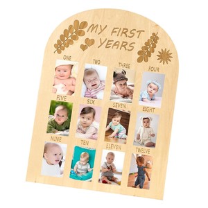 Ma première année bébé mois jalon ma première année souvenir <span class=keywords><strong>photo</strong></span> cadre <span class=keywords><strong>photo</strong></span> affichage <span class=keywords><strong>photo</strong></span> planche de bois pour maman bébé - Product Image 1