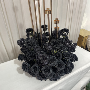 Anillos de Flores Artificiales de Seda de Alta Gama GreenLife, Color Negro, para Decoración de Candelabros y Arreglos Florales de Mesa para Bodas - Product Image 3
