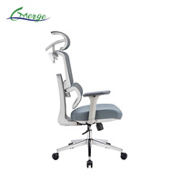 Chaise de bureau ergonomique pivotante de direction blanche Support lombaire Appui-tête réglable en maille Bon prix Chaise d'ordinateur professionnelle